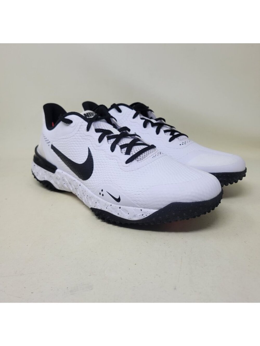Size 12 Men Nike Alpha Huarache Elite 3 Turf Baseball Shoes White Black CV3560
